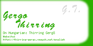 gergo thirring business card